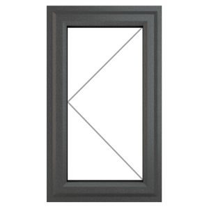 Image of GoodHome Clear Double glazed Grey uPVC LH Window (H)820mm (W)610mm