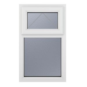 Image of GoodHome Obscure Stippolyte Double glazed White uPVC Top hung Window (H)1040mm (W)610mm