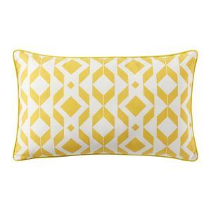 Image of Madang Graphic Yellow Cushion