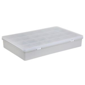 Image of Wham Storage Ultra-strong Upcycled soft grey Polypropylene (PP) Large Stackable Storage divider box