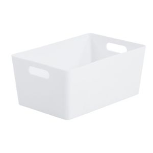 Image of Studio High polished finish White 3.9L Plastic Nestable Storage basket (H)110mm (W)170mm