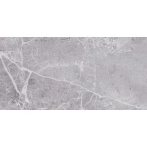Image of Silverthorne marble Silver Gloss Plain Marble effect Ceramic Wall tile Pack of 8 (L)248mm (W)498mm