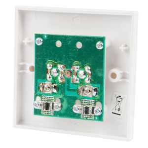Image of Tristar White Double F-type socket