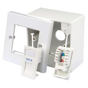 Image of Tristar Raised White Dual outlet kit
