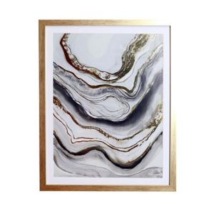 Image of Agate Mono Framed print (H)400mm (W)400mm