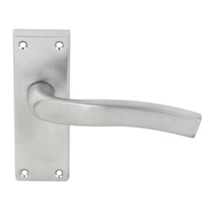 Image of Titan Satin Chrome effect Lever latch Door handle
