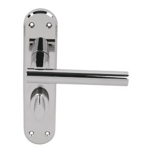 Image of Smith & Locke T-Bar Polished Chrome effect Zinc alloy WC Door handle (L)114mm