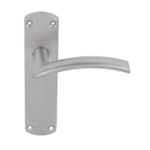 Image of Smith & Locke Tres Satin Chrome effect Zinc alloy Latch Door handle (L)113mm