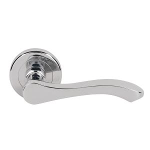 Image of Smith & Locke Polished Chrome effect Zinc alloy Lever Door handle (L)115mm