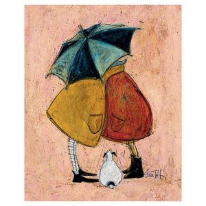 Image of The Art Group Sam Toft A Sneaky One Multicolour Canvas art (H)500mm (W)400mm