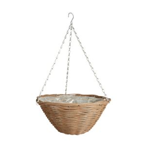 Image of Gardman Faux rattan Brown Hanging basket (D)35.56cm