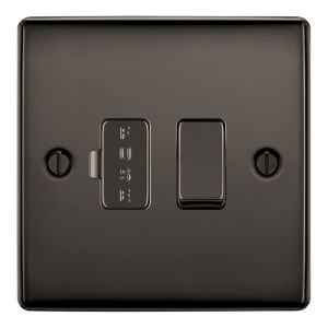 Image of British General 13A Black Nickel effect Switched Fused connection unit
