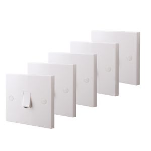 Image of British General 10A 2 way White Single Switch Pack of 5
