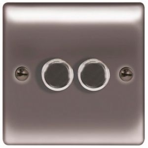 Image of British General 2 way Double Black Nickel effect Dimmer switch