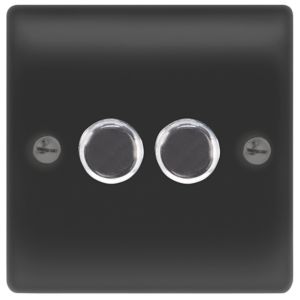 Image of British General 2 way Double Black Dimmer switch