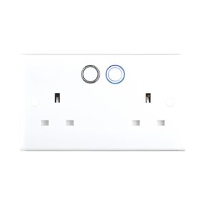 Image of British General Smart White 13A 2 gang Switched socket