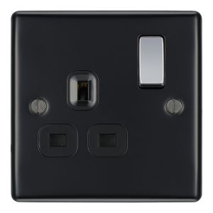 Image of British General 13A Black Switched Socket