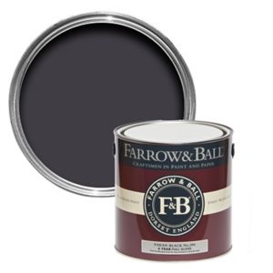 Image of Farrow & Ball Paean black No.294 Gloss Metal & wood paint 2.5L