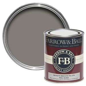 Image of Farrow & Ball Mole's breath No.276 Gloss Metal & wood paint 0.75L