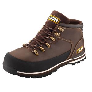 Image of JCB Brown 3CX Hiker Non-safety boots Size 7