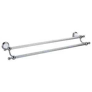 Image of Cooke & Lewis Timeless Wall-mounted Chrome effect Double towel rail (W)689mm