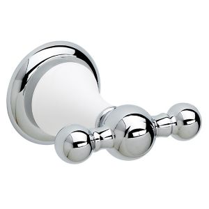 Image of Cooke & Lewis Timeless Silver Chrome effect Double Hook (H)55mm
