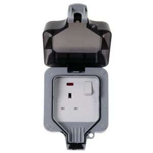 Image of Diall 13A Grey Single External Switched Socket