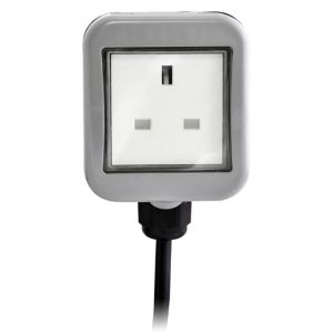 Image of Diall Grey 13A Outdoor socket & RCD plug