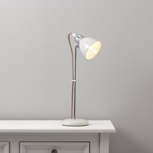 Image of Colours Estiva Matt White CFL Table lamp