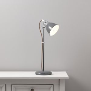 Image of Colours Estiva Matt Grey CFL Table lamp