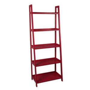 Image of Form Radius Red 5 Shelf Bookcase (H)1735mm (W)400mm