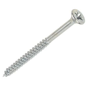Image of Silverscrew Zinc-plated Carbon steel Multi-material Multipurpose screw (Dia)5mm (L)80mm Pack of 100