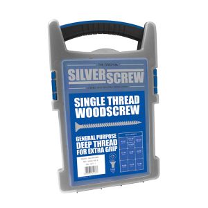 Image of Silverscrew Zinc-plated Carbon steel Multi-material Multipurpose screw Pack of 1000