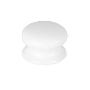 Image of White Porcelain effect Ceramic Round Furniture Knob (Dia)50mm