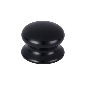 Image of Black Porcelain effect Ceramic Round Furniture Knob (Dia)50mm