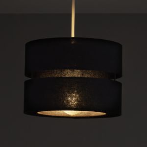 Image of Colours Duo Black 2 tier Light shade (D)220mm