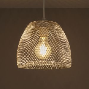 Image of Colours Gatun Chrome effect Wire Light shade (D)205mm