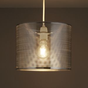 Image of Colours Bilina Chrome effect Cut-out Light shade (D)250mm