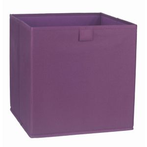 Image of Mixxit Purple 29.7L Non-woven fabric & polyester (PES) Foldable Storage basket (H)310mm (W)310mm