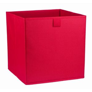 Image of Mixxit Red 29.7L Non-woven fabric & polyester (PES) Foldable Storage basket (H)310mm (W)310mm