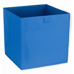 Image of Mixxit Blue 29.7L Non-woven fabric & polyester (PES) Foldable Storage basket (H)310mm (W)310mm