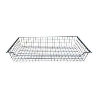 Image of Perkin Wire Silver effect Metal Sliding Storage basket (H)160mm (W)975mm