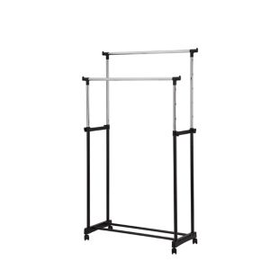 Image of Black & silver Double Freestanding clothes rail