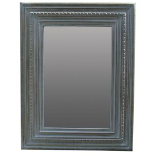 Image of Colours Rumina Grey Rectangular Framed Framed mirror (H)650mm (W)500mm