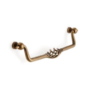 Image of Brass-plated Steel Twisted cage Cabinet Handle (L)226mm
