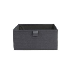 Image of Mixxit Anthracite Cardboard & polyester (PES) Storage basket (H)140mm (W)310mm