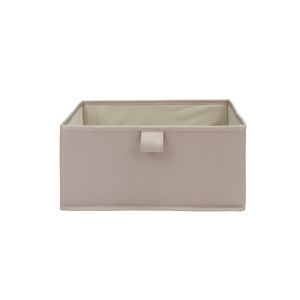 Image of Mixxit Taupe Cardboard & polyester (PES) Storage basket (H)140mm (W)310mm