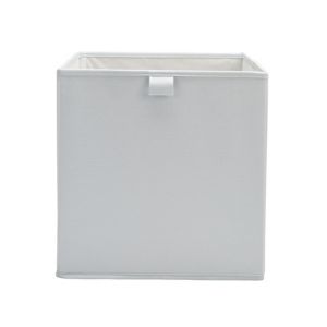 Image of Mixxit Soft baby blue Cardboard & polyester (PES) Storage basket (H)310mm (W)310mm