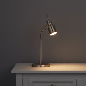 Image of Annisa Satin Chrome effect Halogen Table lamp