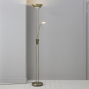 Image of Mericourt Brushed Gold effect Floor lamp